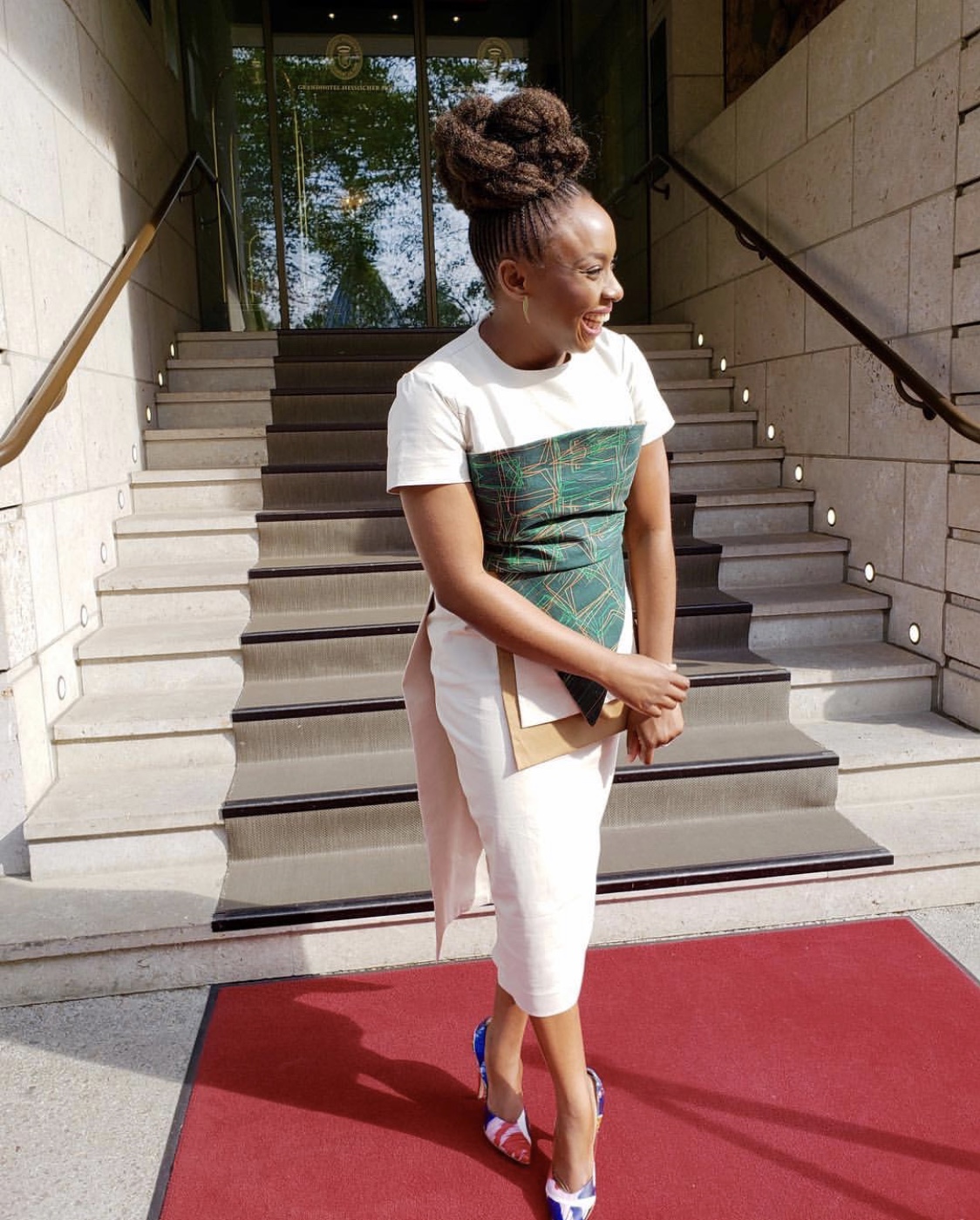 Chimamanda Ngozi Adichie at book awards program in Germany